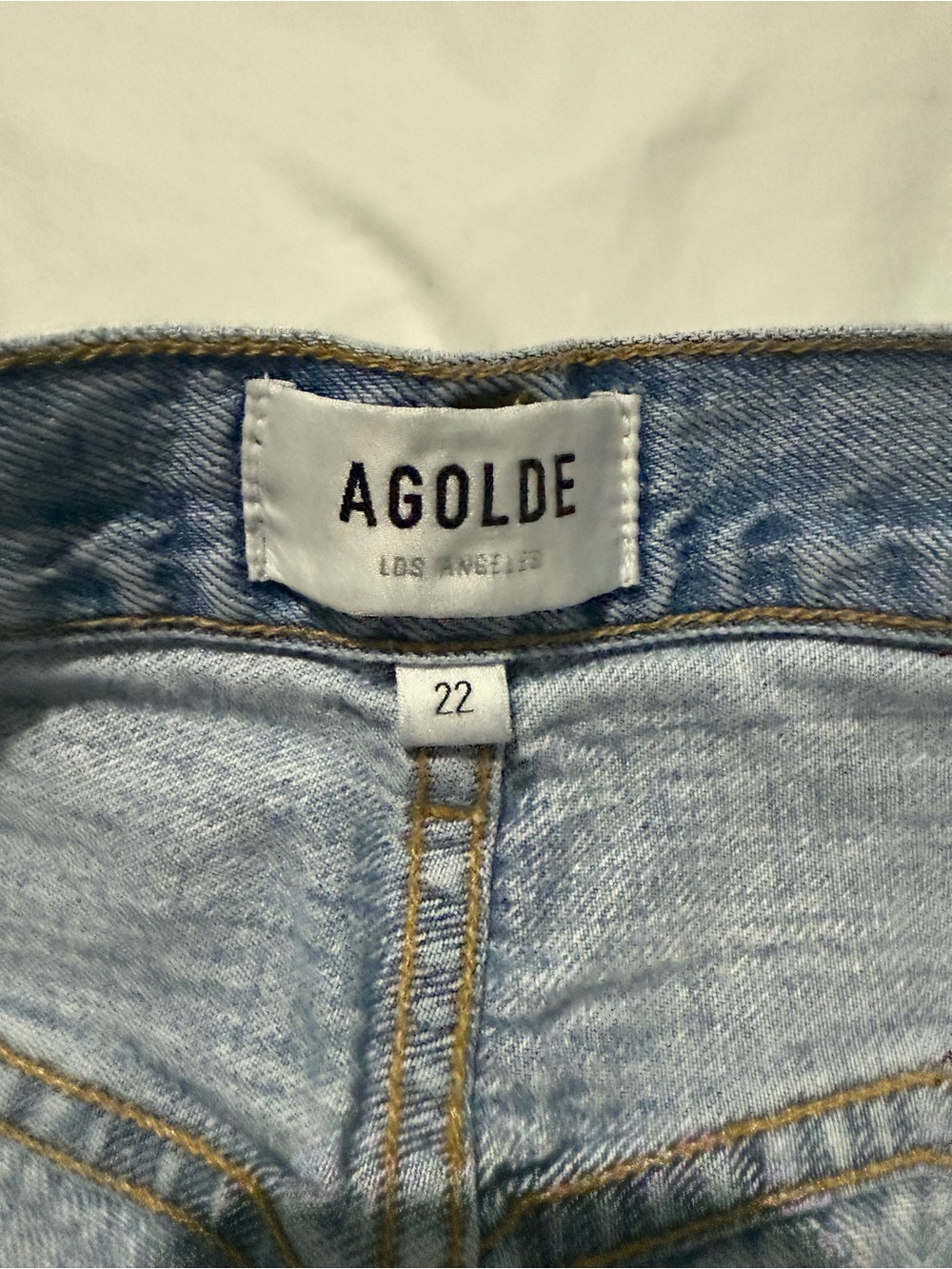Agolde Light Blue Straight Leg Jeans - 22 waist - Picture 2 of 15